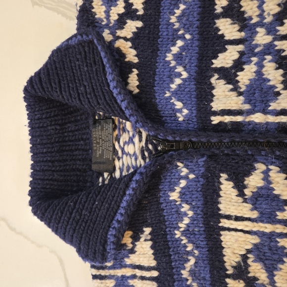 VTG Octavalo Native American Wool Full Zip Cardigan Sweater Jacket Size Small - Picture 3 of 10